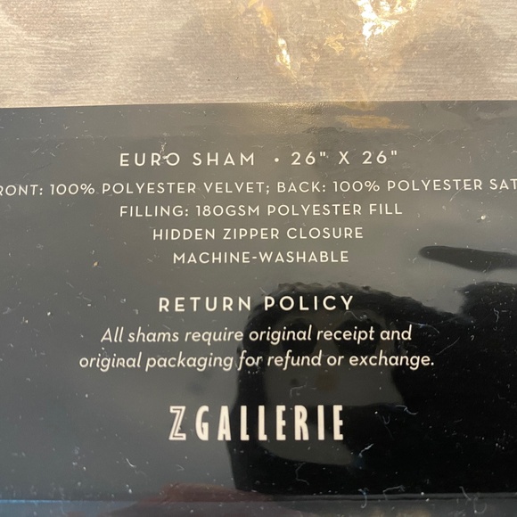 Brand New Z Gallerie Set of 2 Standard Shams - Picture 3 of 4